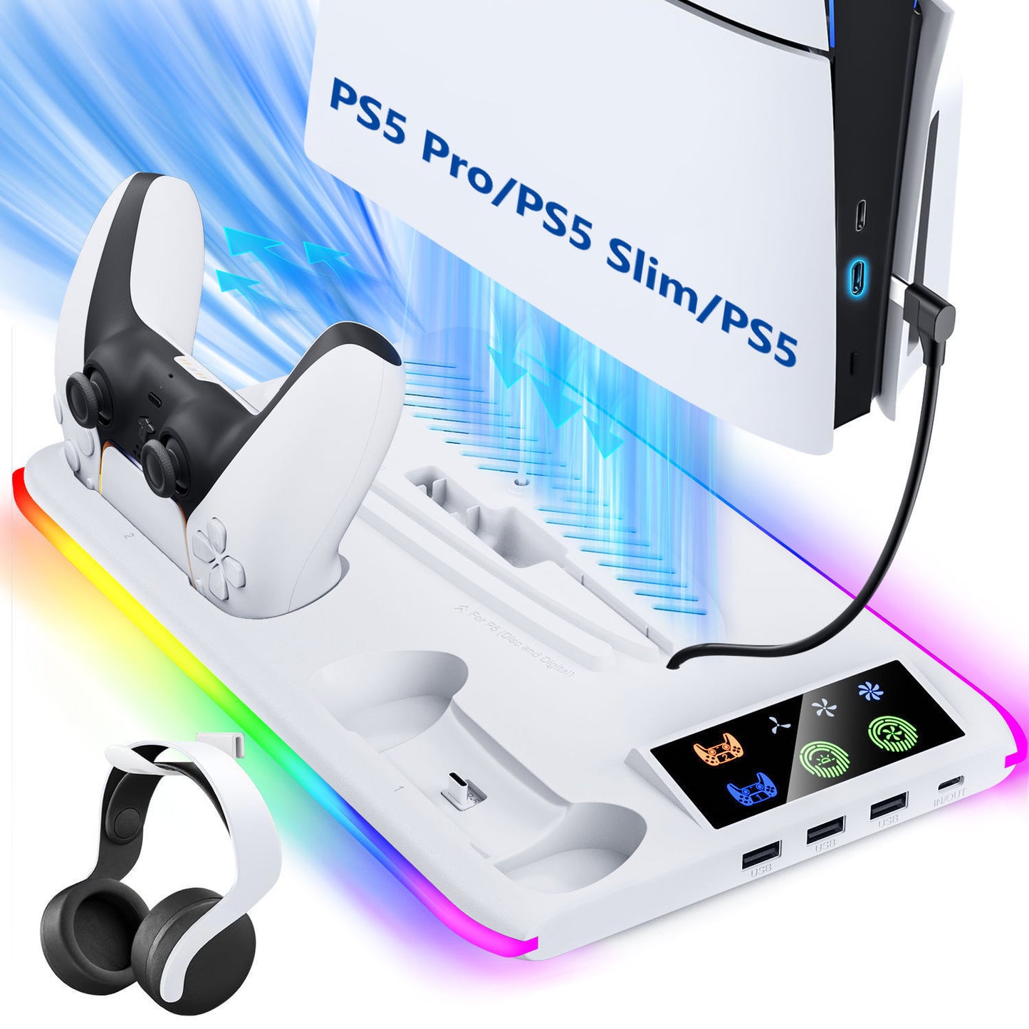 PS5SlimPRO Universal Cooling Fan Stand